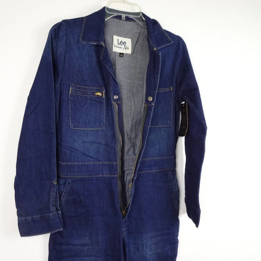 Lee Modern Union All Jumpsuit Women's Size XS Coveralls Blue Denim One Piece - Picture 5 of 13
